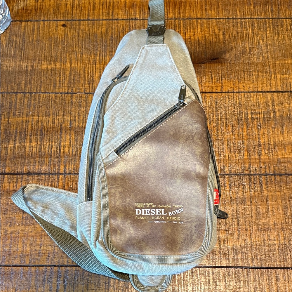 Diesel Beige and Brown Belt Bag